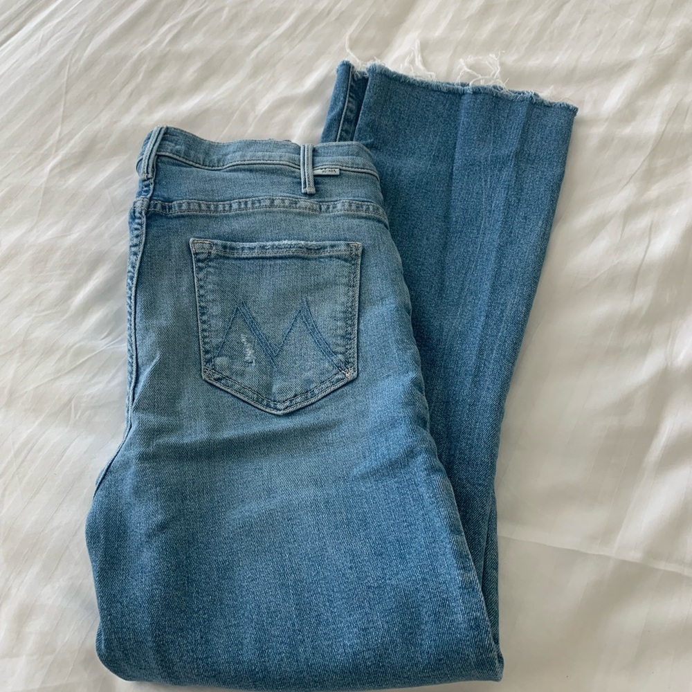 Mother Hustler Ankle Fray jeans
